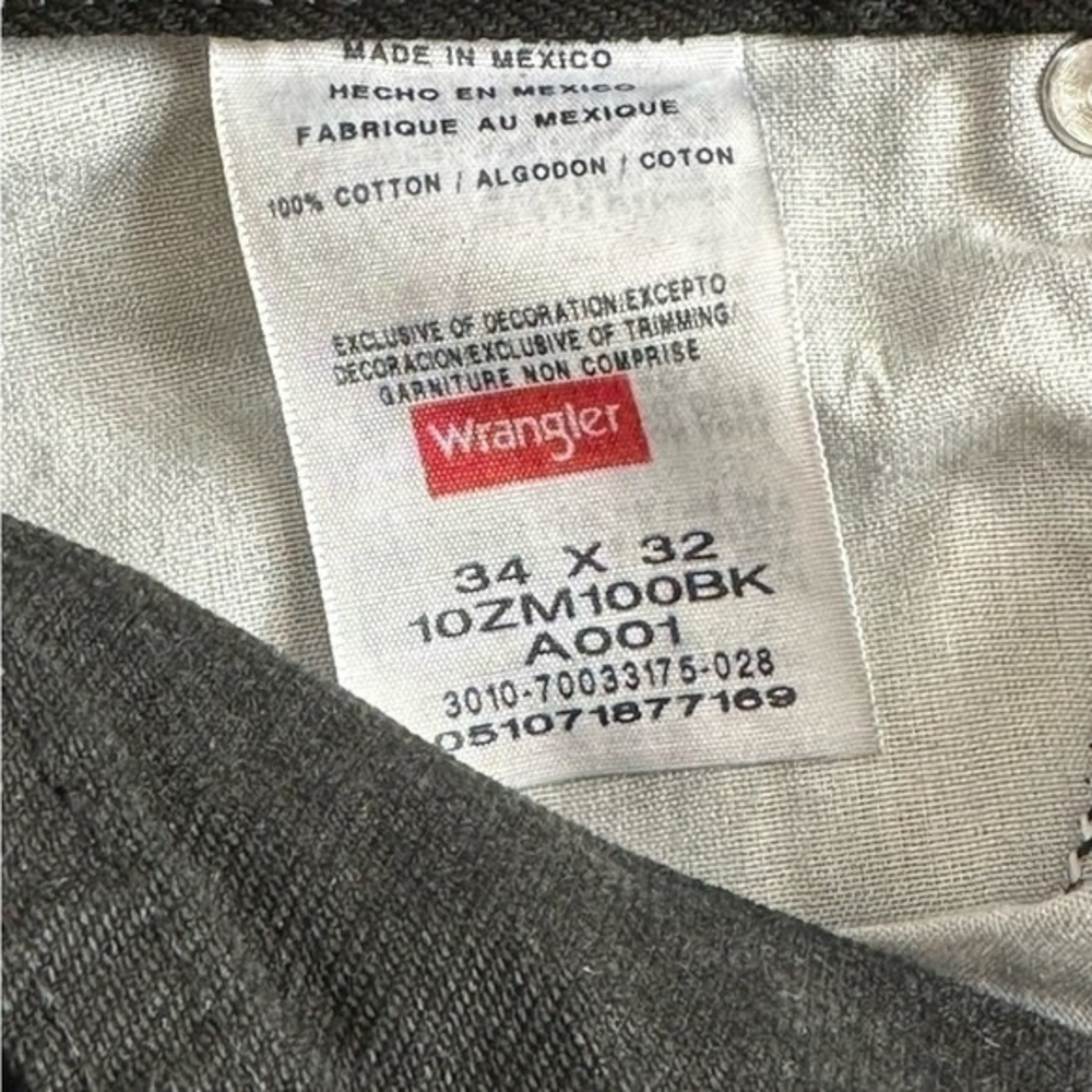 Wrangler Authentics Men's Black Regular Fit Cotton Jeans 34x32 Classic NWT - Picture 10 of 10